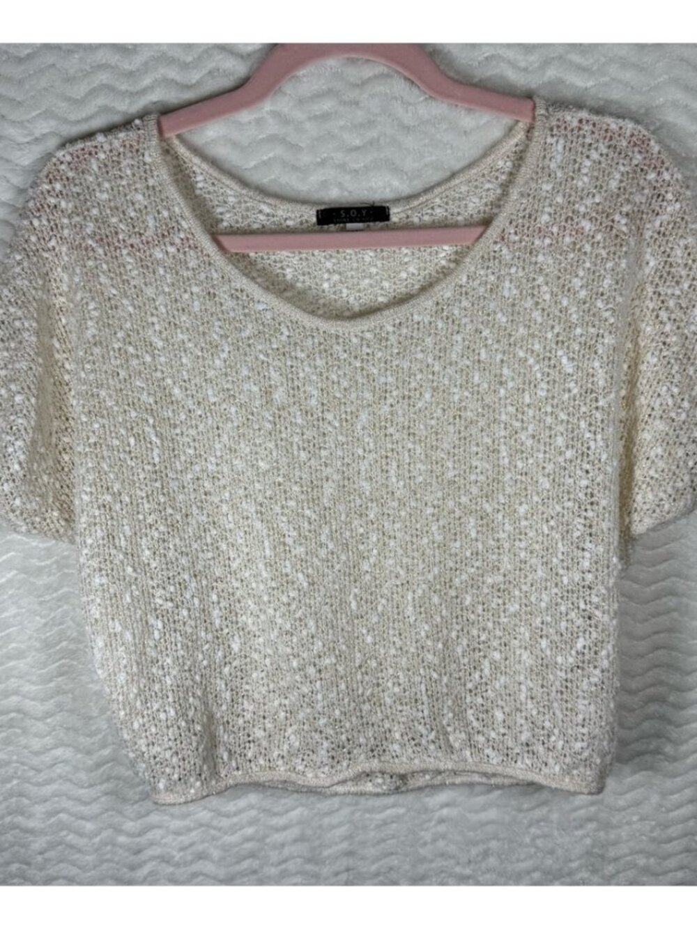 Metallic Cropped Knit Top. Absolutely such a vibe. So good 😊